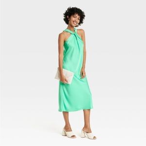 Target A New Day green satin dress - size m